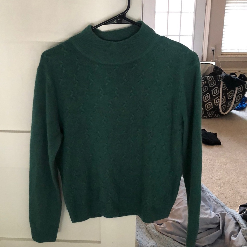 Green Turtleneck Sweater